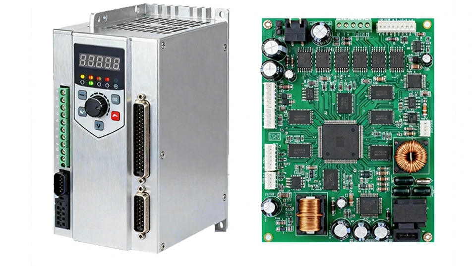 Industrial servo driver unit and power control PCB for automation systems