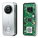 Security camera doorbell with exposed internal PCB