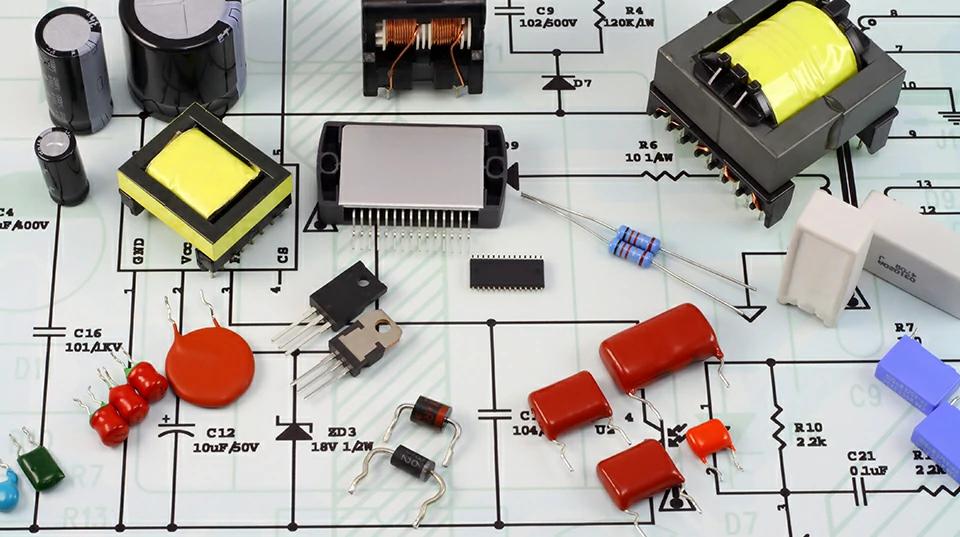 Electronic components and BOM sourcing materials used for PCBA manufacturing projects